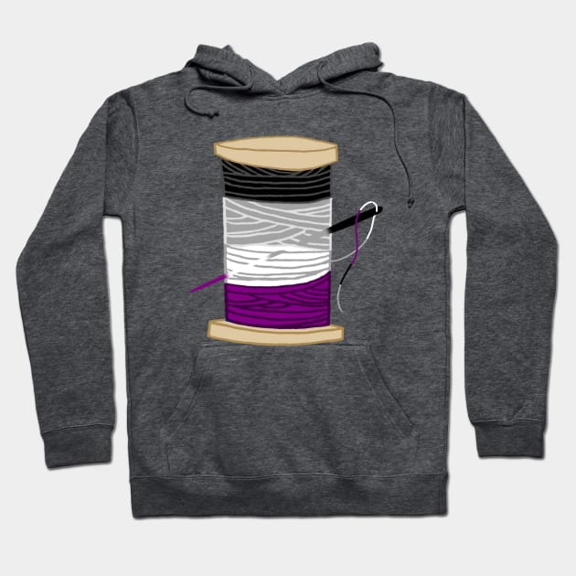 Thread Spool of Asexual Pride Flag Ocean Wave Hoodie by Mochabonk